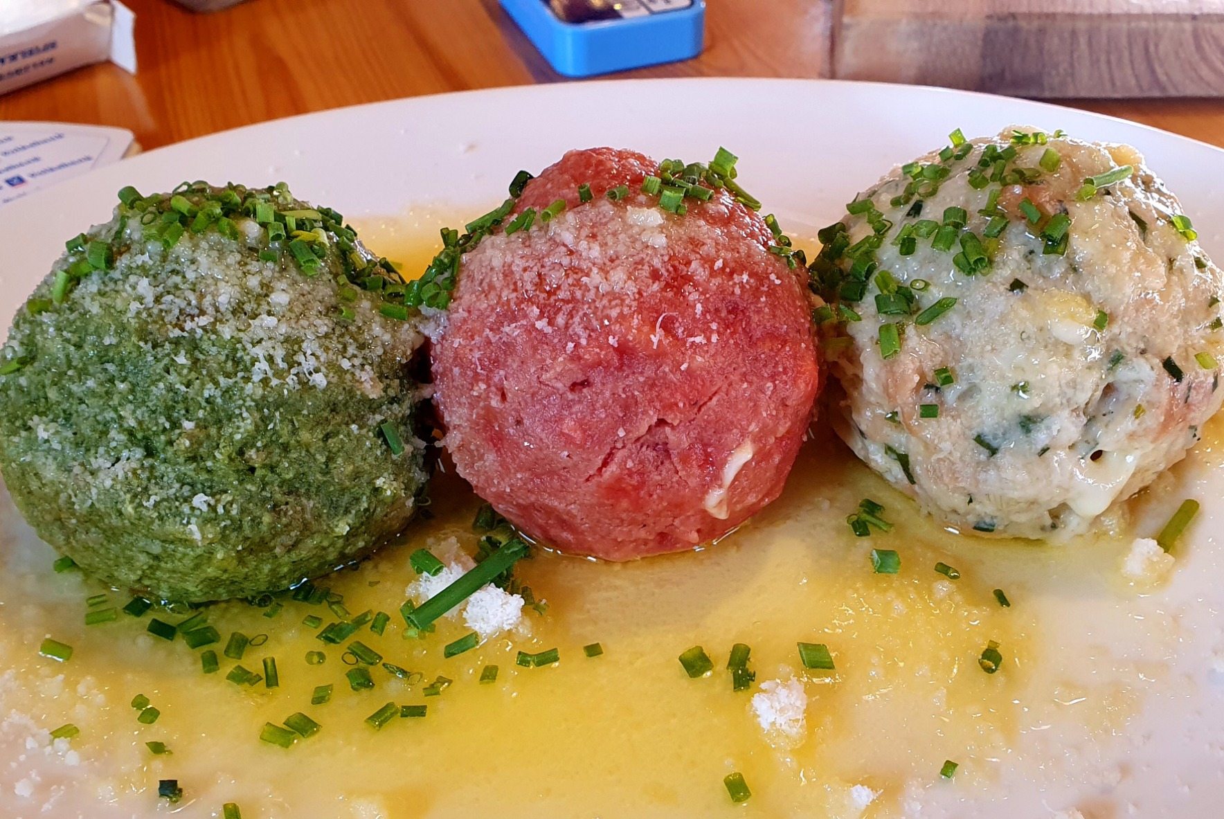 Detailaufnahme Knödeltris - Hotel Krause